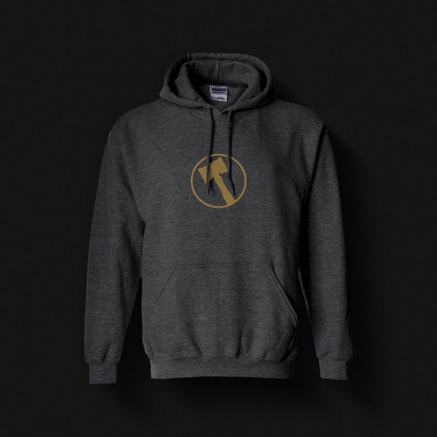 Black & Gold Ironside Pull Over Hoodie