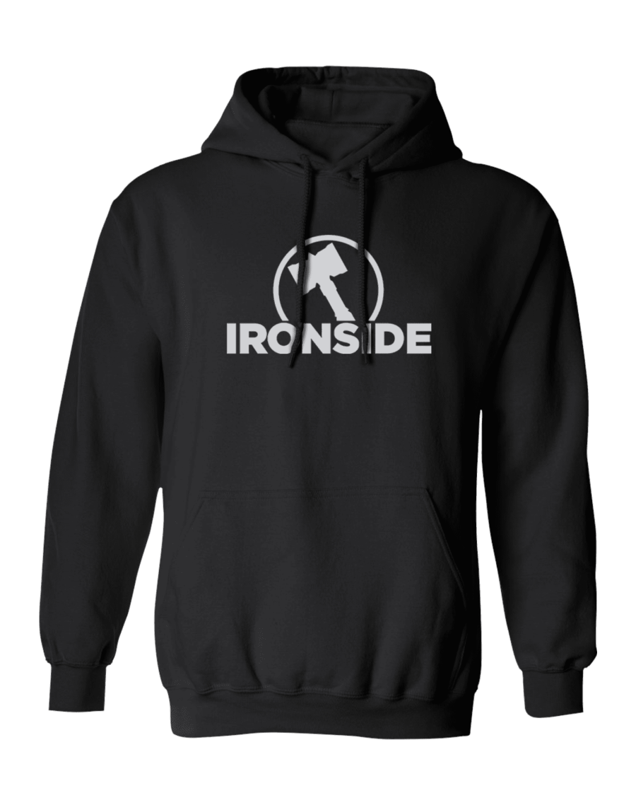 Black & White Ironside Pull Over Hoodie